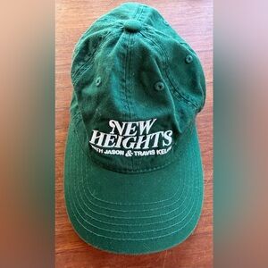 New Heights Podcast Hat Jason & Travis Kelce Green Dad Hat Strapback Chalk Line
